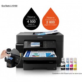 Imprimante Epson EcoTank L15160 A3+ à réservoirs rechargeables (C11CH71403)