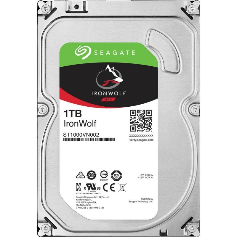 Disque dur NAS Seagate IronWolf 1 To, SATA 5900 TR/MIN - ST1000VN002 Disque dur NAS Seagate IronWolf 1 To, SATA 5900 TR/MIN - ST1000VN002
