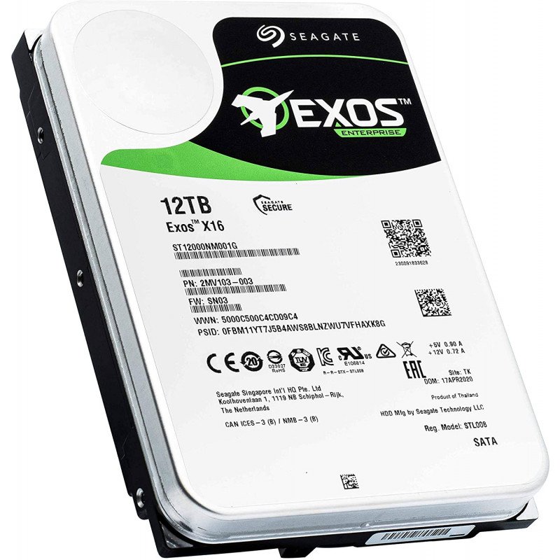 Seagate EXOS ENTREPRISE 12 To SATA 7200 TR/MIN 3.5" - ST12000NM001G Seagate EXOS ENTREPRISE 12 To SATA 7200 TR/MIN 3.5" - ST12000NM001G