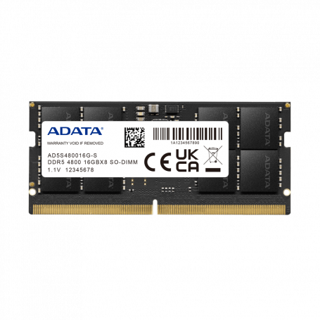 ADATA DDR5 4800 Mhz SO-DIMM 16G pour Pc portable (AD5S480016G-S)