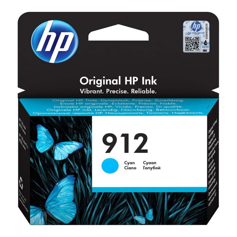Cartouche d'encre HP N° 912 Cyan Original (3YL77AE) Cartouche d'encre HP N° 912 Cyan Original (3YL77AE)
