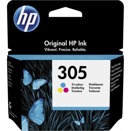 Cartouche d'encre HP N° 305 Trois couleurs Original (3YM60AE)