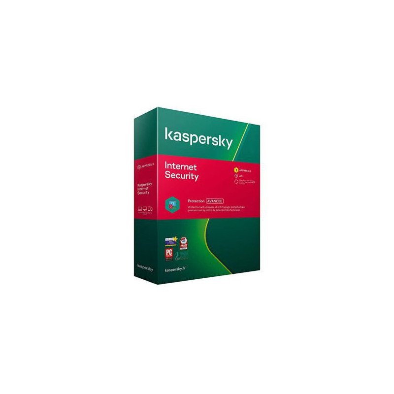 Kaspersky Internet Security 2021 pour 1 Poste  1 An (KL19398BAFS-20FFPMAG)