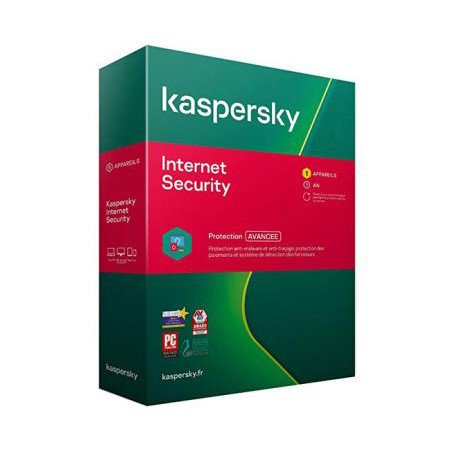 Kaspersky Internet Security 2021 pour 1 Poste  1 An (KL19398BAFS-20FFPMAG)