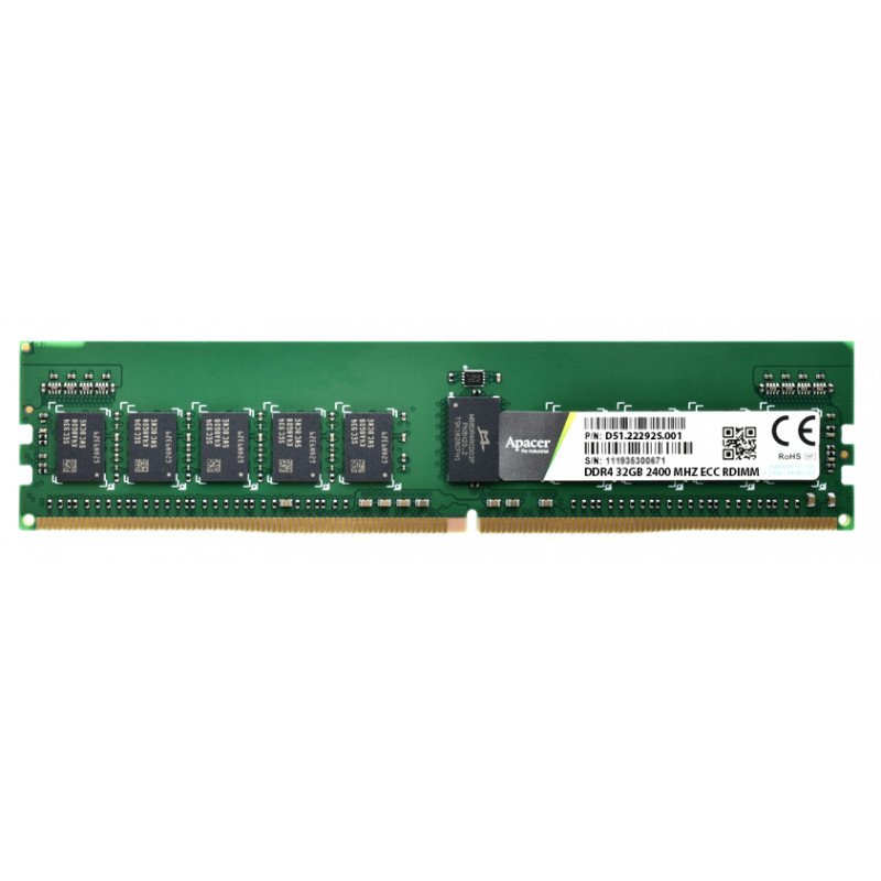 APACER DDR4 32GB 2400 MHZ ECC RDIMM (D51.22292S.001) Maroc APACER DDR4 32GB 2400 MHZ ECC RDIMM (D51.22292S.001) Maroc