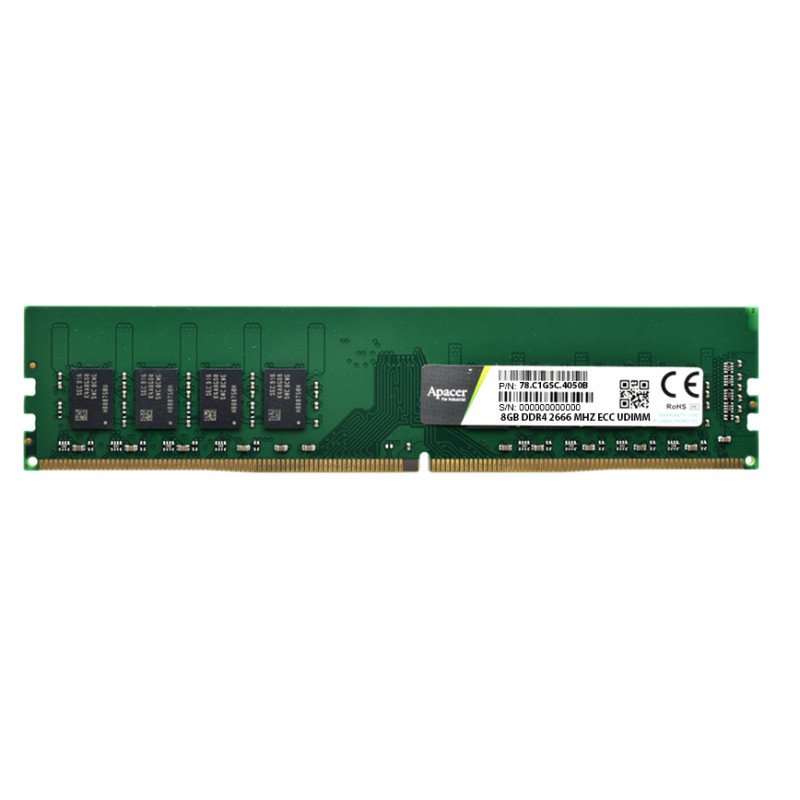APACER DDR4 8GB 2666 MHZ ECC UDIMM (AP-78.C1GSC.4050B)