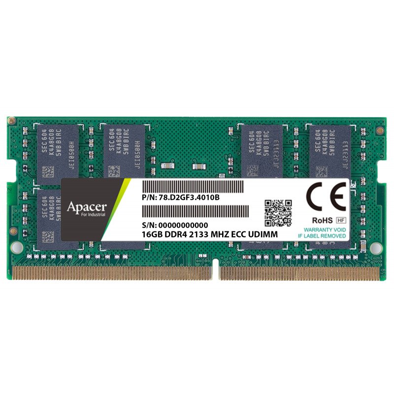 APACER DDR4 16GB 2400 MHZ ECC SODIMM (AP-78.D2GF3.4010B) APACER DDR4 16GB 2400 MHZ ECC SODIMM (AP-78.D2GF3.4010B)