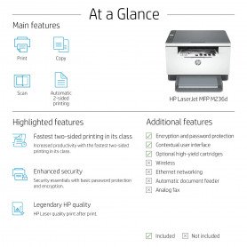 HP LaserJet MFP M236d Printer- multifonction (9YF94A)