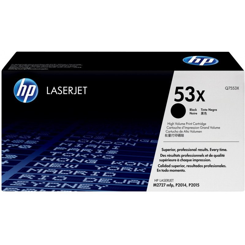 Toner HP 53X High Yield Black Original LaserJet  Cartridge Q7553X