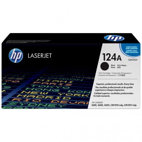Toner HP 124A Black Original LaserJet  Cartridge Q6000A