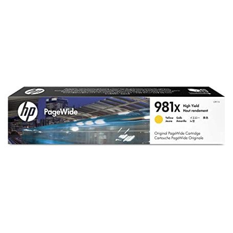 Toner HP 981X High Yield Yellow Original PageWide Cartridge L0R11A