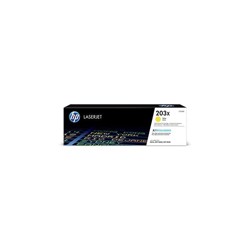Toner HP 203X Yellow LaserJet  Cartridge  2,500  CF542X