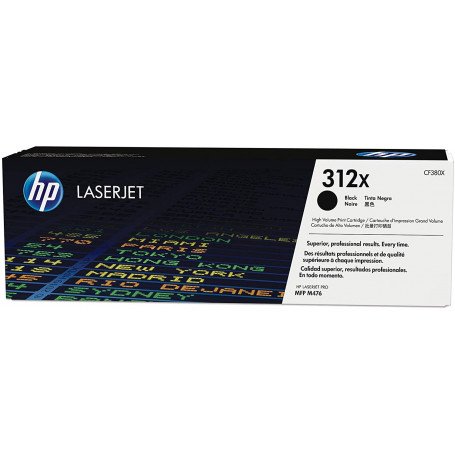 Toner HP 312X High Yield Black Original LaserJet  Cartridge CF380X