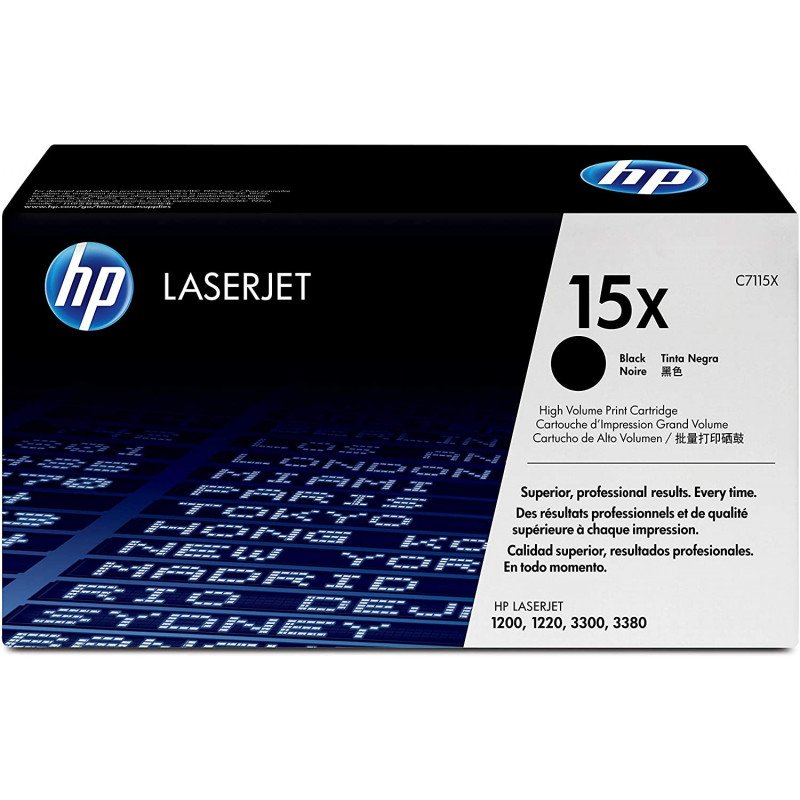 Toner HP 15X High Yield Black Original LaserJet  Cartridge C7115X