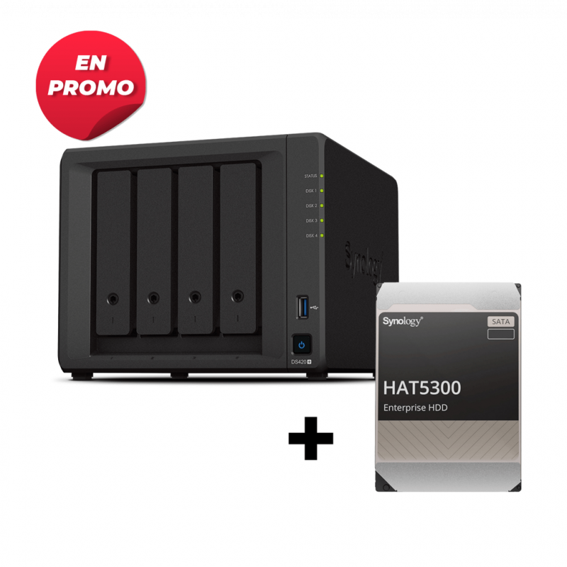 Serveur SYNOLOGY DiskStation DS420plus + 2*4TB (DS5586) Serveur SYNOLOGY DiskStation DS420plus + 2*4TB (DS5586)