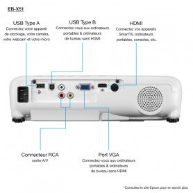 EPSON EB-X51 3800 Lumens (1024 x 768) (V11H976040)