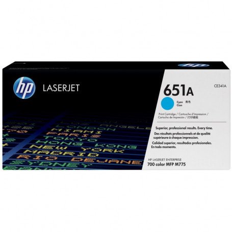 Toner HP 651A Cyan Original LaserJet  Cartridge CE341A