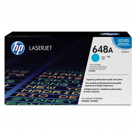 Toner HP 648A Cyan Original LaserJet  Cartridge CE261A