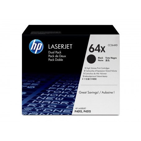Toner HP 64X 2-pack High Yield Black Original LaserJet  Cartridges CC364XD
