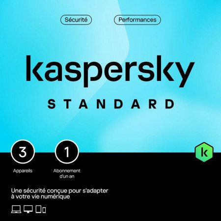 Kaspersky Standard Antivirus 2023 - 3 postes 1an (KL10418BCFS-FFPMAG)