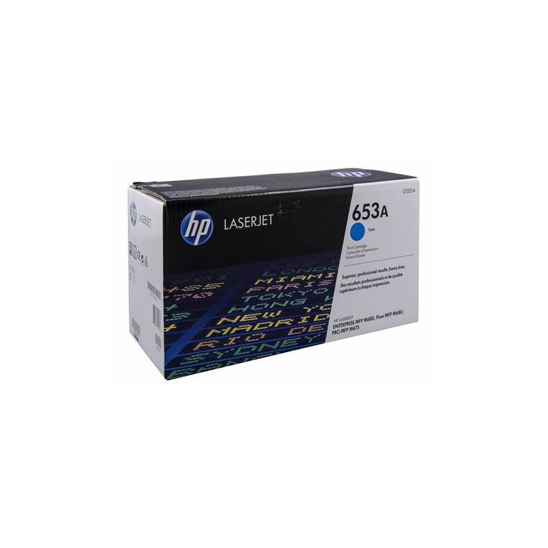 Toner HP 653A Cyan Original LaserJet  Cartridge CF321A, up to 16,500 pages, for CLJ Enterprise MFP M680  CF321A