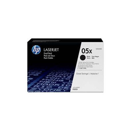 Toner HP 05X 2-pack High Yield Black Original LaserJet  Cartridges CE505XD