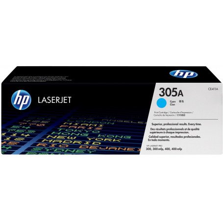 Toner HP 305A Cyan Original LaserJet  Cartridge CE411A