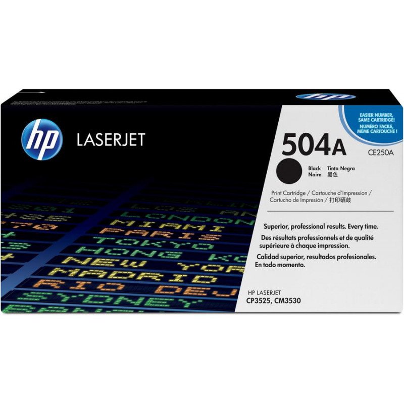 Toner HP 504A Black Original LaserJet  Cartridge CE250A