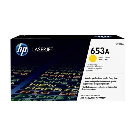 Toner HP 653A Yellow Original LaserJet  Cartridge CF322A, up to 16,500 pages, for CLJ Enterprise MFP M680  CF322A