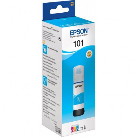 Bouteille d'encre EPSON 101 EcoTank Cyan (C13T03V24A)