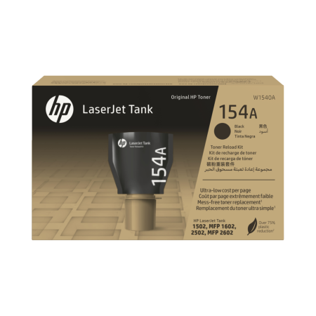 HP 154A Black Original LaserJet Tank Toner Reload Kit (W1540A)