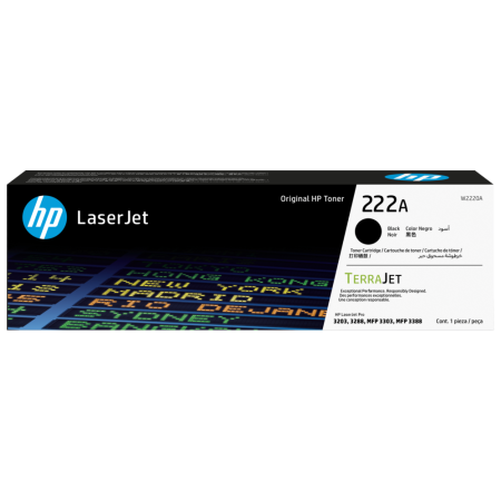 HP 222A Black Original LaserJ Toner (W2220A)