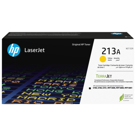 HP 213A Yellow Original LaserJet Toner Cartridge (W2132A)